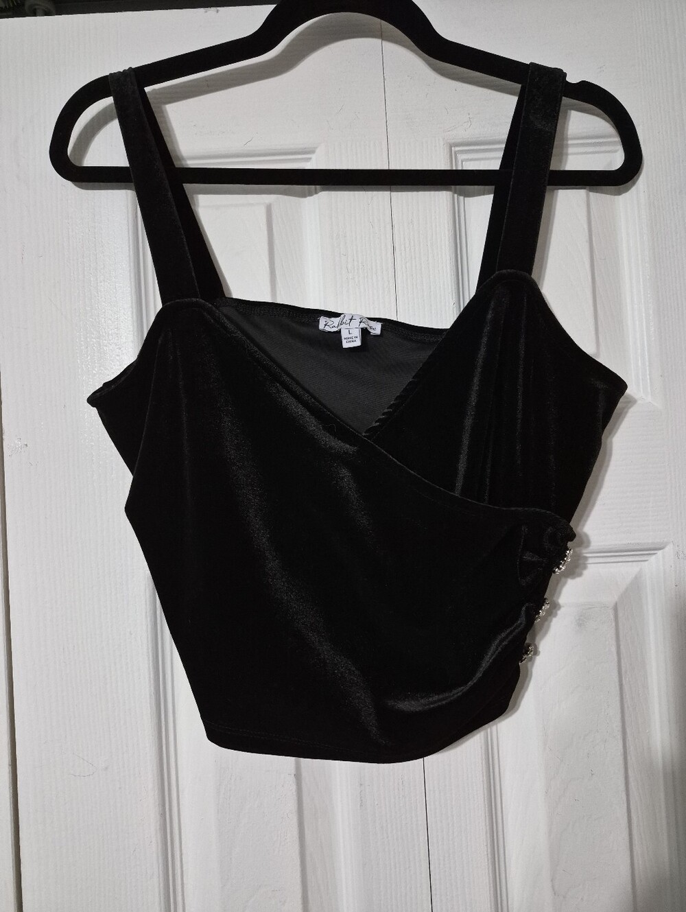 Edgy Goth Glam Velvet Cami Top